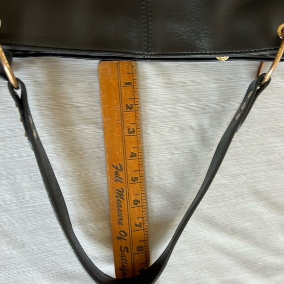 Montana West Black Faux Leather Shoulder Bag with Gold Accents - Picture 6 of 14